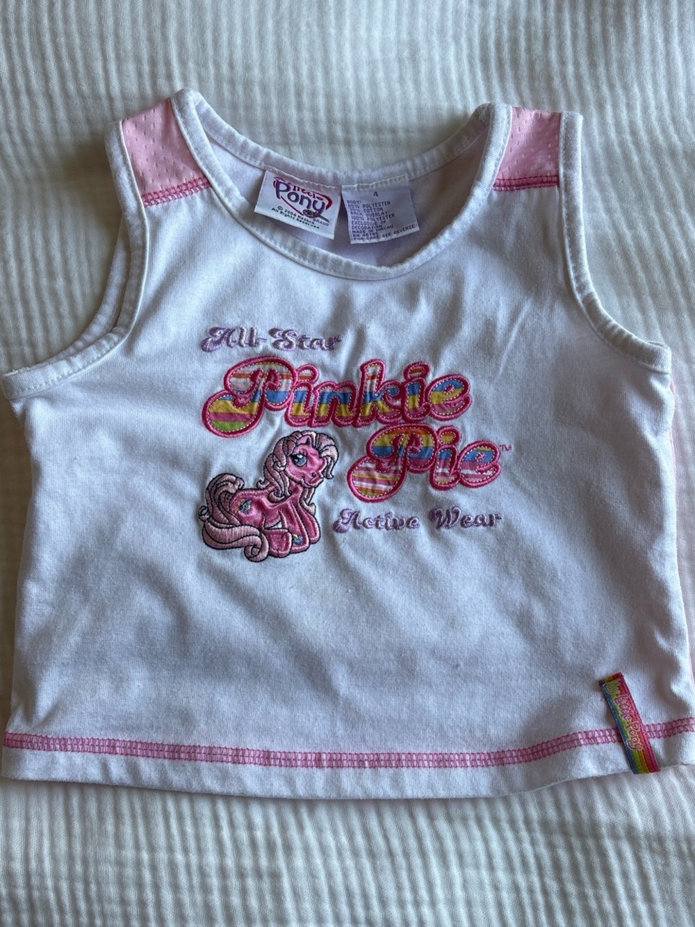 My Little Pony White & Pink Pinkie Pie Tank Top